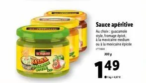 offre spéciale : btequied agenan copil - sauce apéritive avec guacamole, fromage épicé et mexicainé, 300g, 14⁹!