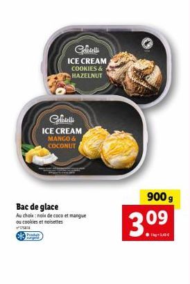 Gelbtelli et Gefortelli Ice Cream : Goûtez aux saveurs noix de coco & mangue et cookies & noisettes - 900g pour 2,69€!