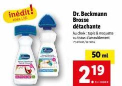 Économisez 12€ sur le Dr. Beckmann Brosse Détachante de 50ml de Lidl ! Tapis & Moquette ou Tissus d’Ameublement 1955/5619156.
