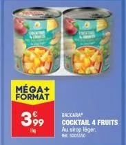 goûtez au délice de youn baccara cocktail 4 fruits - 1kg offert en promotion méga+format ! 5005550