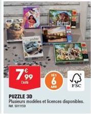 Un Défi Puzzle 3D de 6 Ans: Retrouvez Votre Licence Préférée FSC et Le Code Promo 1011159!