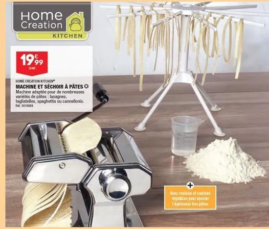 home creation 1999 lese kitchen : machine et séchoir à pâtes ral 501 en promotion !