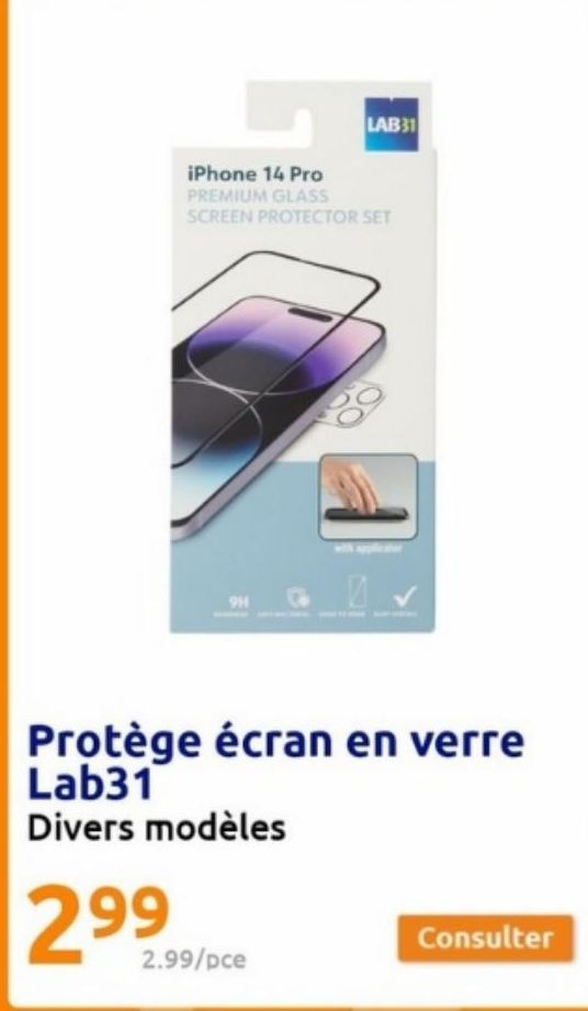 Protege écran en verre Lab31