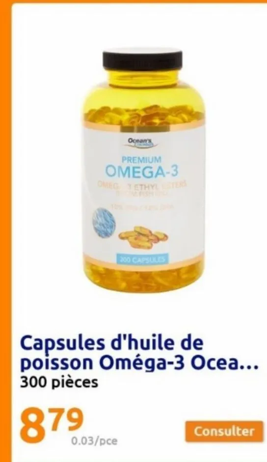capsules d`huile de poisson oméga -3 