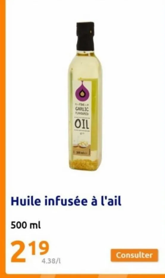 huile infusée à l`ail