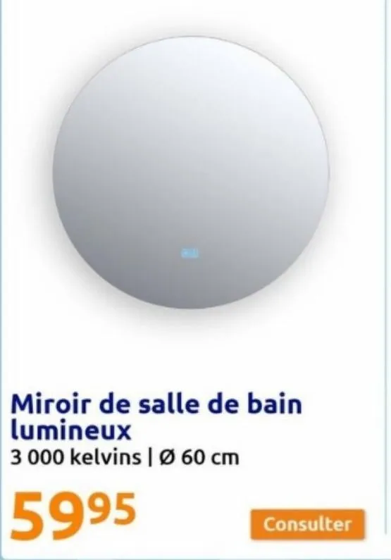 miroir de salle de bain lumineux