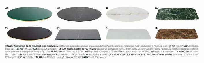Création exclusive : Verre trempé & Bois responsable, Promo 10 mm, Certifiés noir et métal.