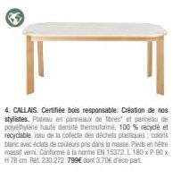 Nouveau : CALLAIS Plateau, Certifié Bois Responsable 100% Recyclé et Recyclable - Par Nos Stylistes!