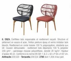 ENZA - Table à Manger Responsable: Structure et Finitions Acacia et Acier, Revêtement en Corde Tresole Recyclée.