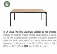 Fabriquez votre Table unique : Plateau Manguier Massif et Structure en Métal Noir