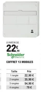 offrez-vous le coffret 13 modules de schneider electric: 220 taille 1-4 rangées, à partir de 22,90 € !