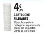 Prolongez la Vie de Vos Équipements : Cartouche Filtrante 20p Polypropylène en Promo!