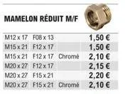 mamelons réduits: m/f disponibles, chrome et prix imbattables!