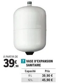 affaire à saisir ! vase d'expansion sanitaire 8l et 12l - promo 39,90 € et 45,90 €!