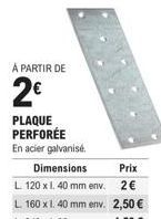 Plaque Perforée En Acier Galvanisé - Dès 2€: L 120 x 1.40 mm, L 160 x 1.40 mm et L 240 x 1.80 mm!