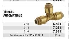 Promo: Réduction Égale Automatique Ø 12mm - F15x210 14mm - Prix à Partir de 6,45€!