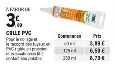 Colles PVC pour Tuyaux en PVC Rigide: 50ml, 125ml et 250ml, Prix Promo à Partir de 3,89€!