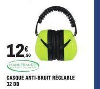 MANUFRANCE  CASQUE ANTI-BRUIT RÉGLABLE 32 DB 