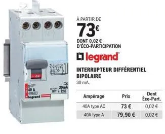 interrupteur différentiel bipolaire 