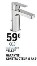 59€  ideal standard "elsa"  garantie constructeur 5 ans* 