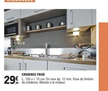 crdnce frse 29€ | 120x1.1 | 15cm | inox ép. 12mm | résistant à la chaleur