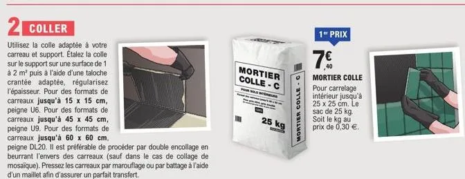 collez parfaitement avec la bonne colle pour carreaux et supports: offre spéciale!