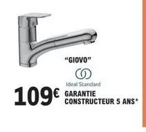 109€  "giovo"  ideal standard garantie constructeur 5 ans* 