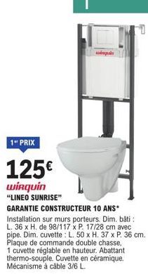 LINEO SUNRISE - 1 PRIX 125€ - Garantie Constructeur 10 Ans - Installation Sur Murs Porteurs.