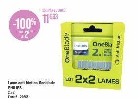 2x2 Lames Philips OneBlade Anti-Friction: Jusqu'à -100%, 2265€ le Lot ! 2⁹