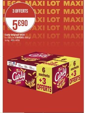 Promo spéciale : CAMAXI LOT MAXI - 6x100 g Curly Original VICO à 5€90!