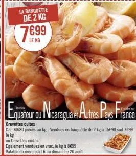 crevettes cuites 