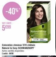 Promo! Coloration Cheveux Softlunite 5699 - 100% Whe Châtain Natural & Easy - 999 L'Unité!
