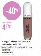 Révolutionnez Votre Séduction: Rouge à Lèvres Ultra HD Mat REVLON à -40%, L'Unité 4672 et Plus!