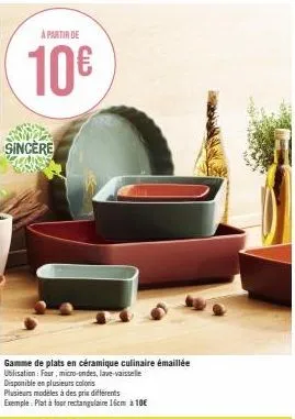gouttes de bonheur: plats en céramique émaillée dès 10€! disponible en plusieurs couleurs & modèles, micro-ondes, lave-vaisselle!
