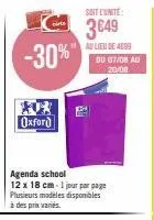 agenda scolaire 12x18 cm - promo -30% du 07/08 au 20/08, à partir de 3649€ - 21 modèles disponibles!