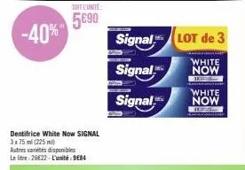 signal white now - lot de 3 - kam, prak & signal - à 5€90!