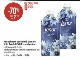 Envolée d'Air FRESH LENOR x 84 lavages : -70% Pour 1,764L de LENOR à Seulement 5681€ Par Litre!