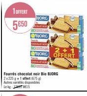 2+1 OFFERT : Choisissez le Chocolat Noir Bio BJORG à 225g et obtenez le 3éme gratuit!