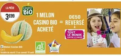 profitez de la promotion du mardi : melon casino bio cat 2 à 3€99 !