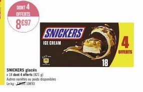 Offre Spéciale : 18 Snickers Glacés + 4 Gratuits ! 821 g - Autres Variétés Disponibles.
