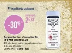 gel douche le petit marseillais