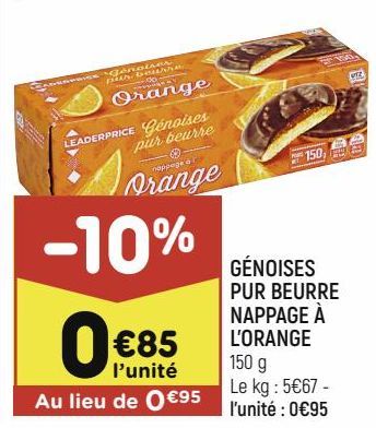 GÉNOISES PUR BEURRE NAPPAGE À L'ORANGE 