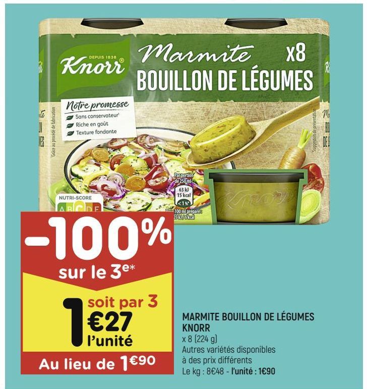 MARMITE BOUILLON DE LÉGUMES KNORR