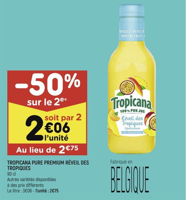 TROPICANA PURE PREMIUM RÉVIEL DES TROPIQUES