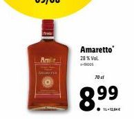 Amaretto  28 % Vol. -19005  70 el  1-12ME 