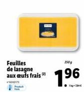 Feuilles de lasagne aux œufs frais: 250g, 2 Paquets & Promo 734€-Tag #6000173!