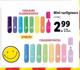 Mini-Surligneurs Fluorescents à Prix Réduit - 8 Couleurs Vives ou Pastel, Choisissez Votre Lot à 2,99€!