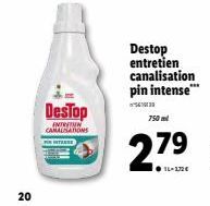 Pin Intense Destop 750ml : Profitez de l'Entretien Canalisation Pin Intense à 272€!