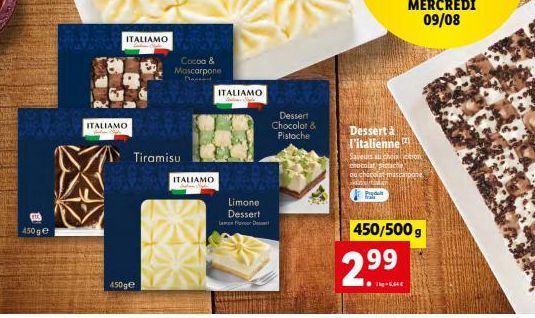 Tiramisu Cocoa & Mascarpone Manten: Dessert à l'italienne à 450ge. Saveurs au Choix: Chocolat & Pistache.
