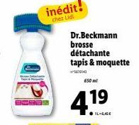 De  Dr.Beckmann brosse détachante tapis & moquette 